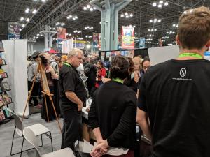 Colleen Rowan Kosinski at the NYC Comic Con 2018 #aPromiseStitchedInTime Schiffer Publishing