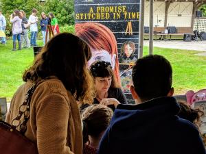 Colleen Rowan Kosinski at the Warwick Children’s Book Festival 2018 #ApromiseStitchedInTime #LillasSunflowers